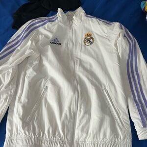 Adidas Real Madrid reversible White and Purple Jacket